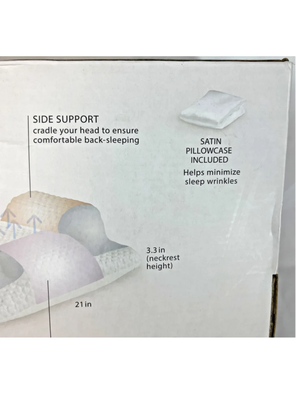 YourFacePillow Anti Aging Beauty Back Sleeper Pillow+Satin Cooling Pillowcase